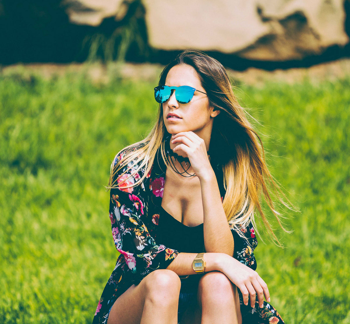 Sunpers Biarritz Flat & Metal Sunglasses
