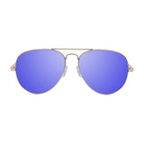 Gold frame with revo blue lens