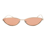 Matte gold frame with transparent red lens