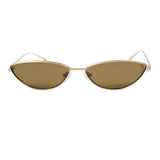 Matte gold frame with transparent brown lens