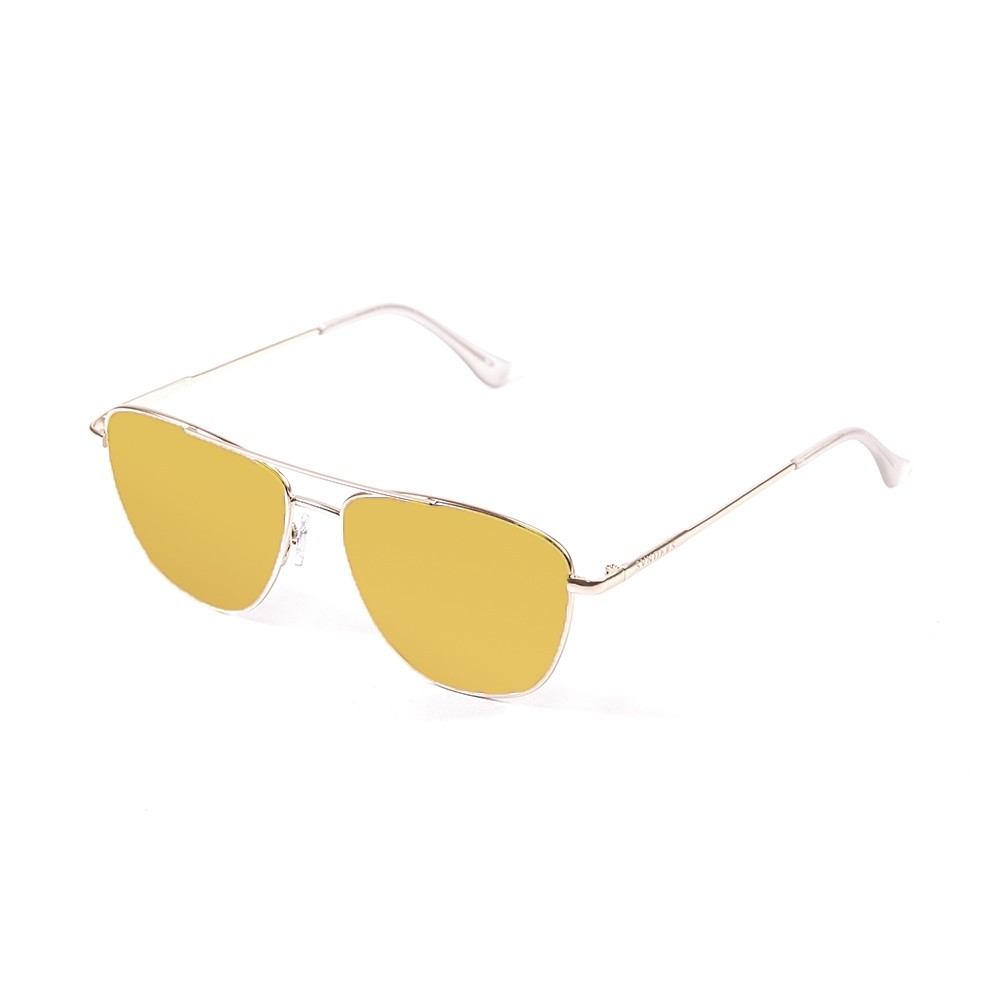 gafas de sol sunpers sunglasses modelo san francisco aviador montura metal dorado lente amarilla