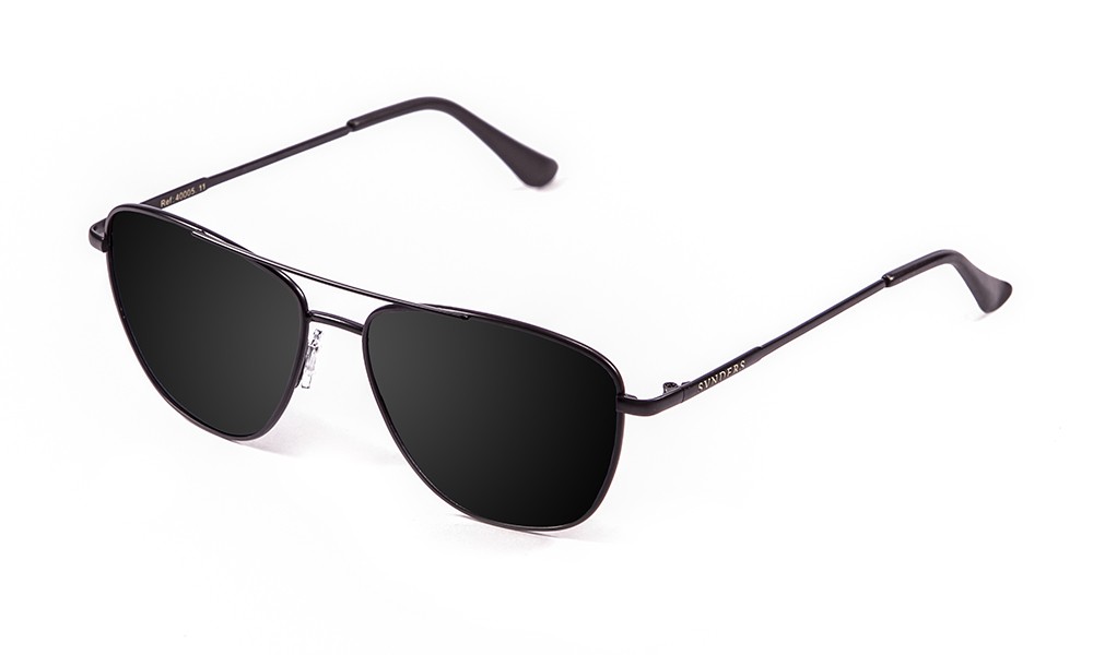 gafas de sol sunpers sunglasses modelo san francisco aviador montura metal negro lente ahumada