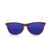 AMERICA gafas de sol de madera de bambú lente azul pequeña thumbnail