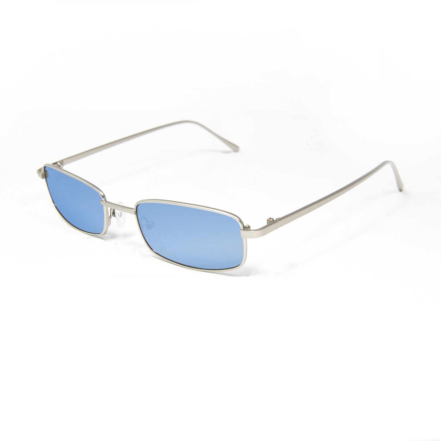 DYLAN silver metal frame with blue light transparent color