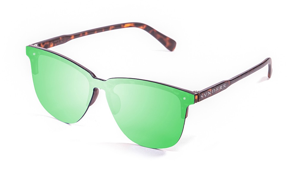 SUNPERS America clubmaster gafas de sol lente plana verde pequeña