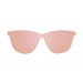 Gafas de sol sunpers flat clubmaster lente rosa espejo frame carey mate