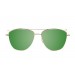 gafas de sol sunpers sunglasses modelo san francisco aviador montura metal dorado lente plana verde