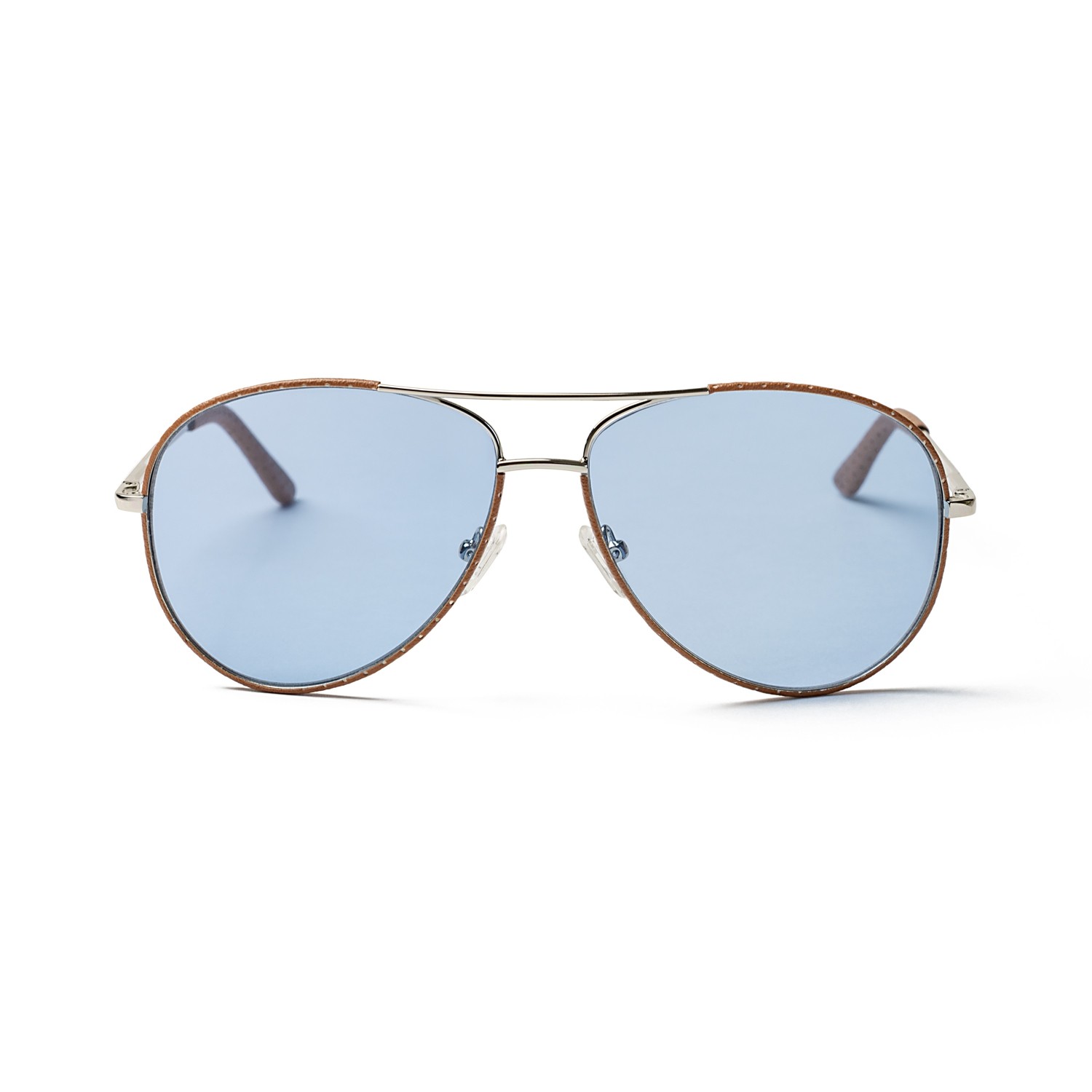 FIENNES SILVER FRAME AND BLUE LENS