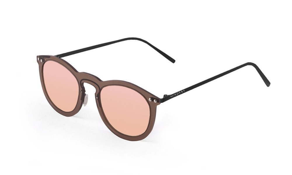 Sunglasses - transparent brown/ metal black temple | SUNPERS 