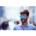gafas de sol sunpers sunglasses modelo san francisco aviador montura metal dorado lente marrón gradiente frontal