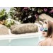Gafas de sol sunpers flat clubmaster lente rosa espejo frame carey mate frontal