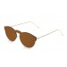 Space flat brown lens with metal gold temple