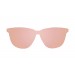 Gafas de sol sunpers flat clubmaster lente rosa espejo frame carey mate
