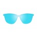 Gafas de sol sunpers flat clubmaster lente azul cielo espejo frame negro mate