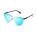 Gafas de sol sunpers flat clubmaster lente azul cielo espejo frame negro mate