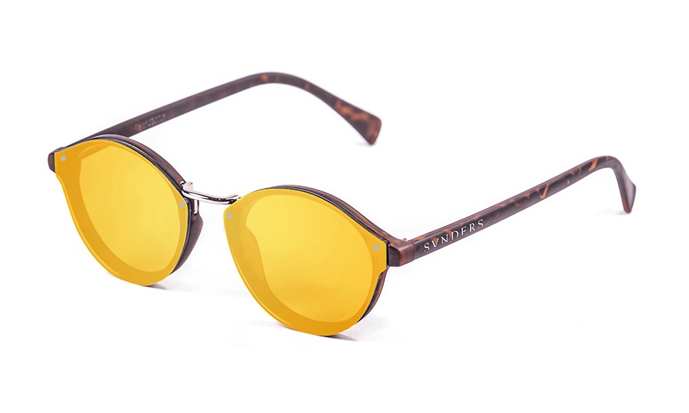 Biarritz - Metal lente plana / carey / vermelho espelho