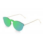 Biarritz - Metal lente plana / dourado metálico / verde espacial