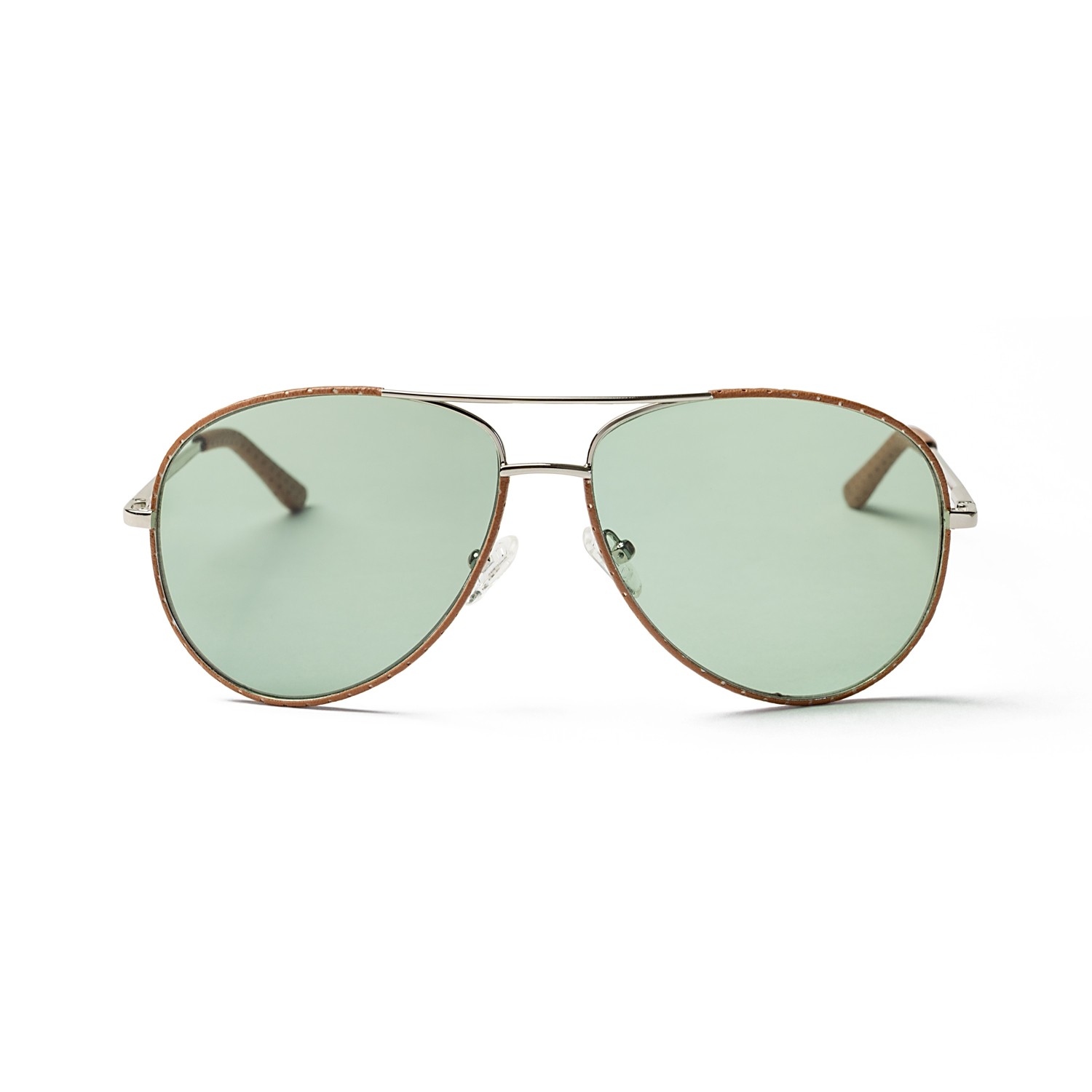 FIENNES SILVER FRAME AND GREEN LENS