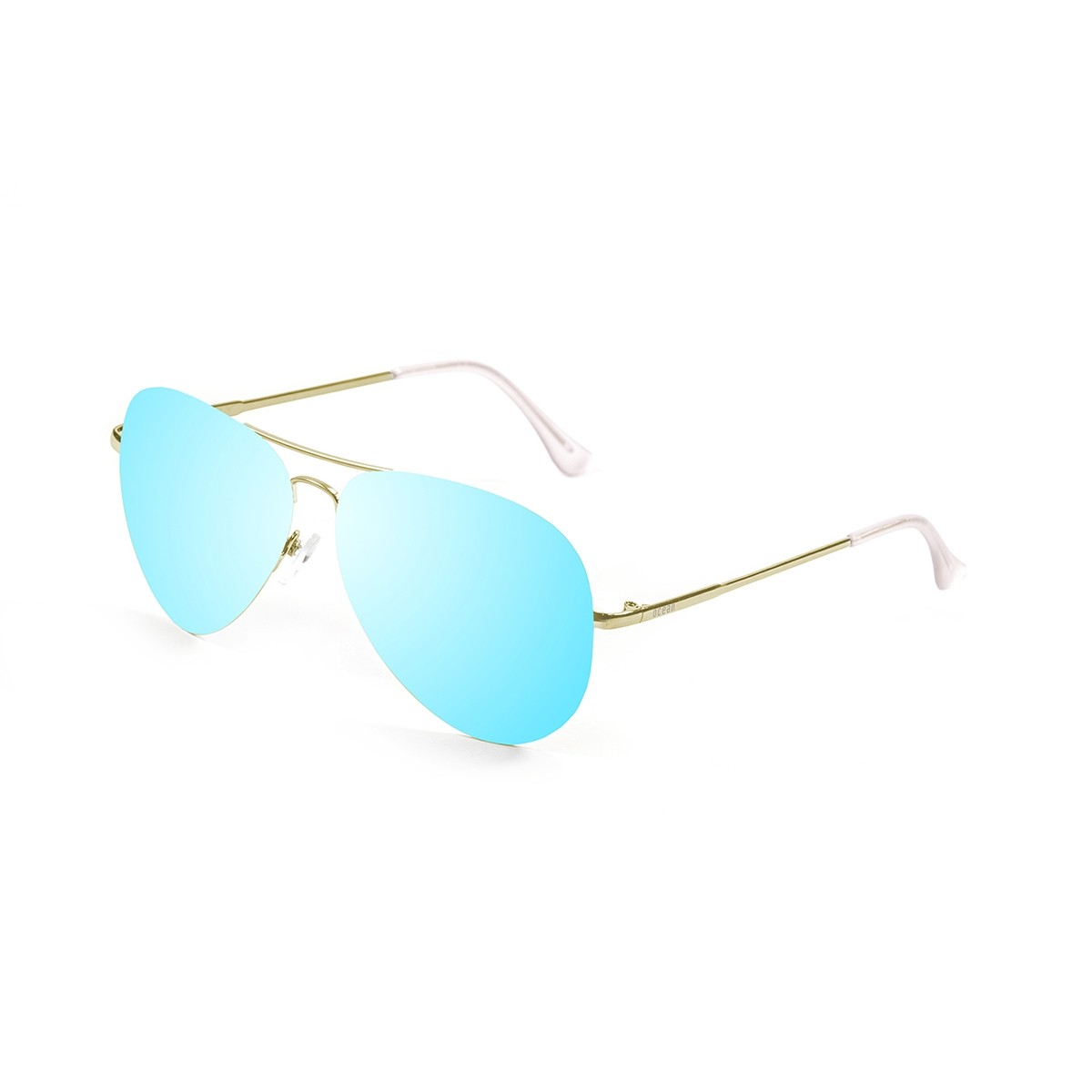 sunpersunglasses ocean dourada metálico asul ceu flat side