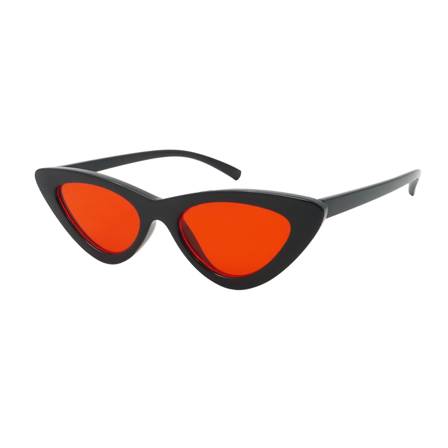 LOLITA SHAPE POLYCARNONATE SHINY BLACK RED LENS