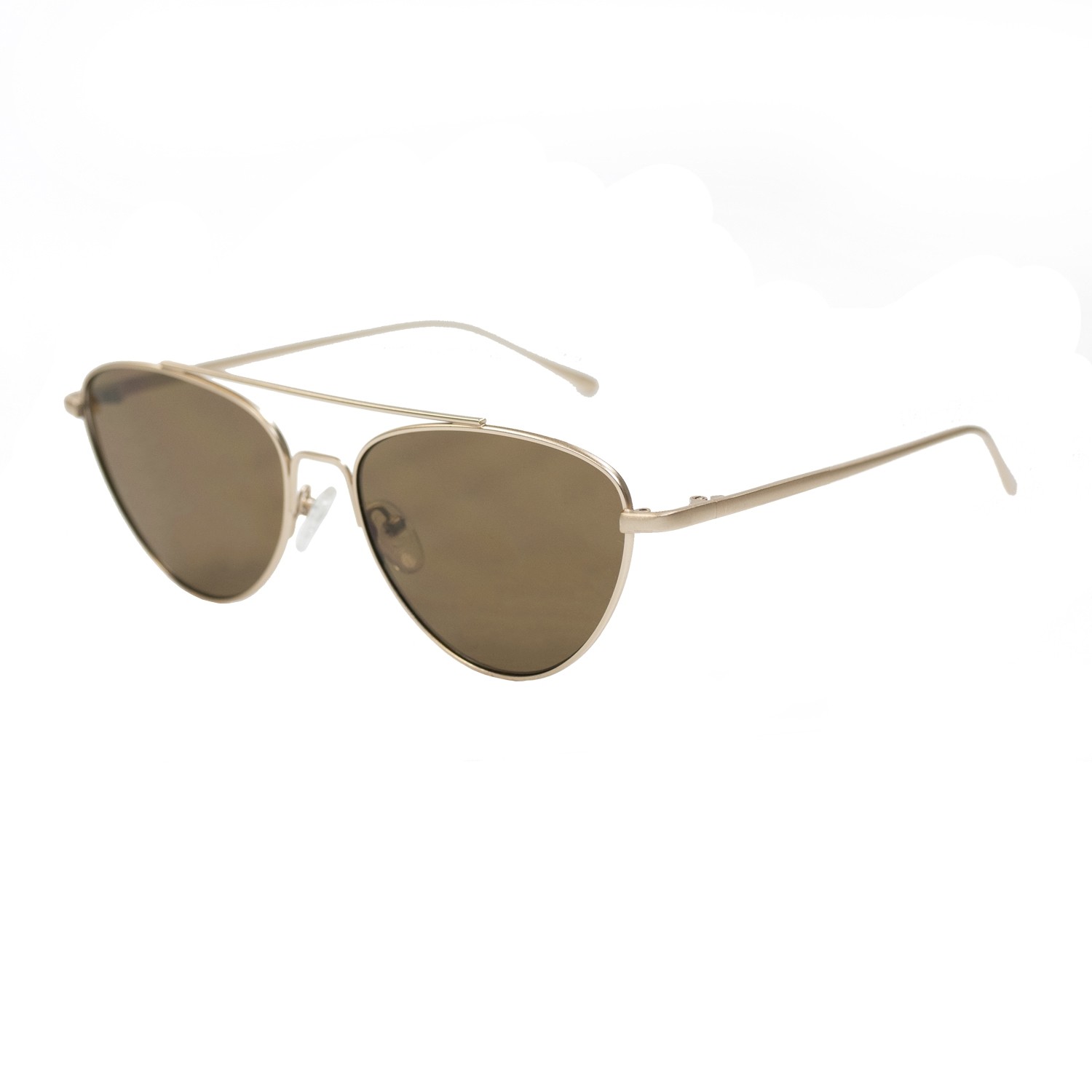LOLITA METAL MATTE GOLD TRANSPARENT BROWN