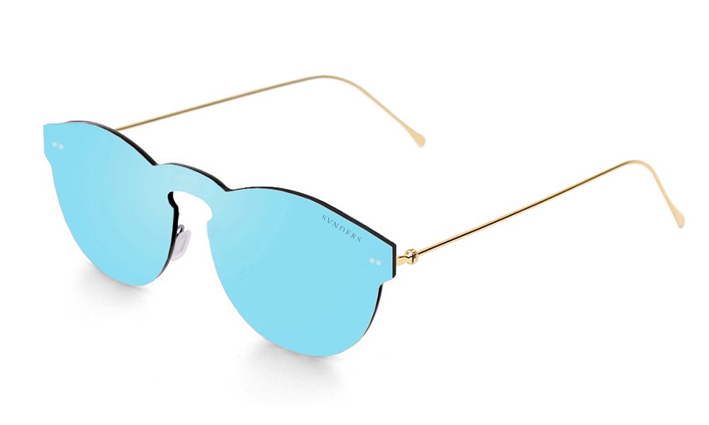 Biarritz - Metal lente plana / dourado metálico / azul céu (óculos)