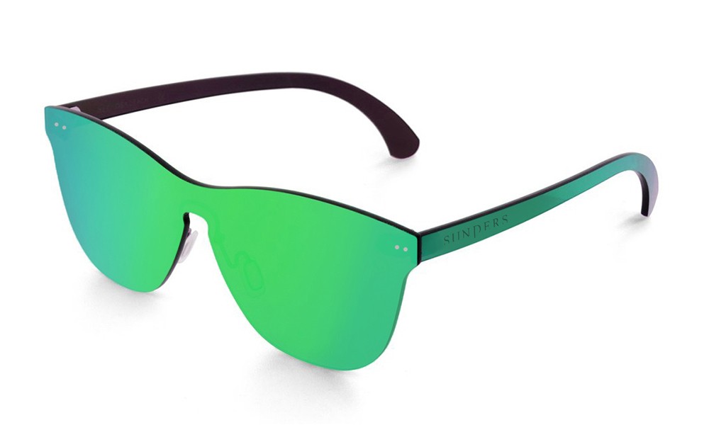 Óculos de sol SUNPERS modelo São Francisco lente plana espacial verde frontal