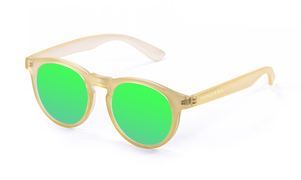 Biarritz - Clássico / amarelo transparente / verde espelhado