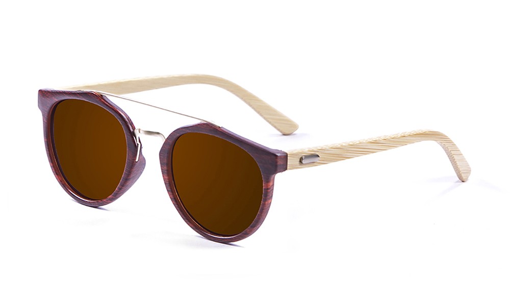 bambu natural, marrom, lente fumê