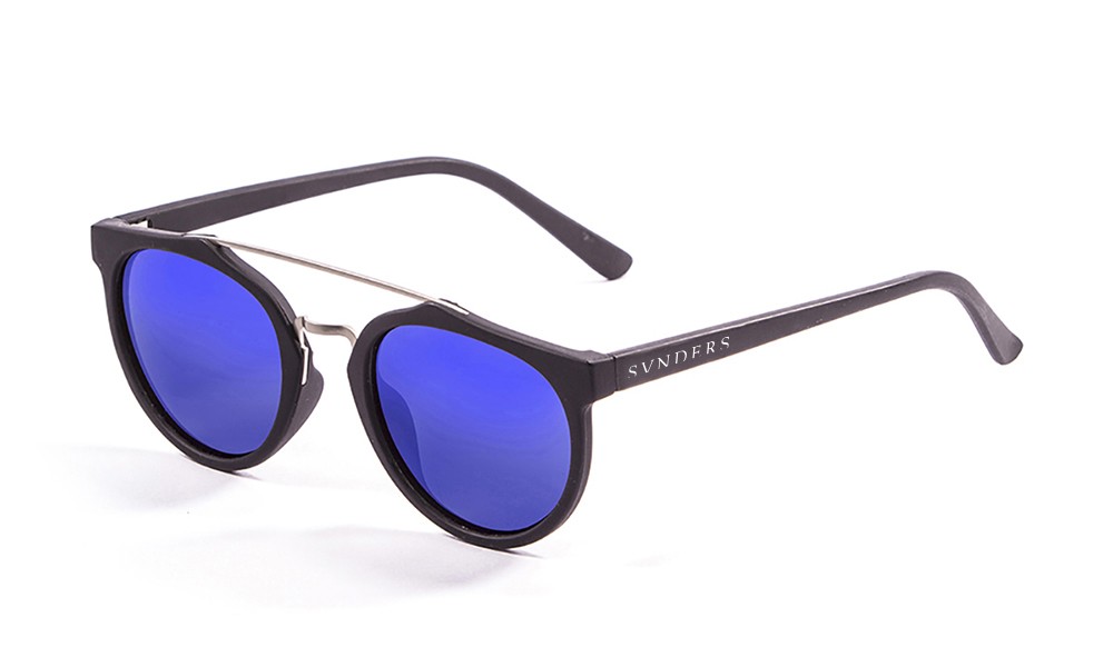 Biarritz - Metal / ponte dupla / preto mate / azul espelhado