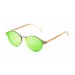 Biarritz - Metal lente plana / mate marrom suave / verde espelhado