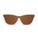 Plana espacial revo lente marrom com metal dourado