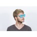 America classic gafas de sol marco azul cielo transparente  lente azul cielo pequeña thumbnail