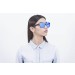 Matte black frame with blue mirrow flat lens