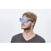 Matte black frame with blue mirrow flat lens