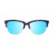 Óculos de sol sunpers São Francisco clubmaster armação carey mate lente azul céu espelhada