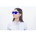 San Francisco - Lente plana clubmaster / revo / negro mate / azul (gafas