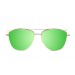 óculos de sol sunpers sunglasses modelo são francisco aviador armação metal dourada lente verde espelhada
