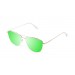 óculos de sol sunpers sunglasses modelo são francisco aviador armação metal dourada lente verde espelhada