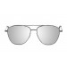 óculos de sol sunpers sunglasses modelo são francisco aviador armação metal prateado lente prata espelhada