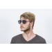 Matte black metal frame with smoke flat lens