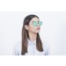 shiny gold metal frame with green revo flat lens