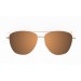 armação metal dourado brilhante com lente plana marrom