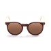 haste bambu natural, marrom frontal, lente marrom