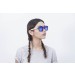 AMERICA gafas de sol de madera de bambú lente azul pequeña