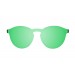 Óculos de sol SUNPERS modelo Biarritz SU75000 armação preta mate lente plana verde espelhada