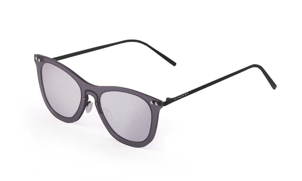 Sunglasses - transparent black/ metal black temple | SUNPERS 