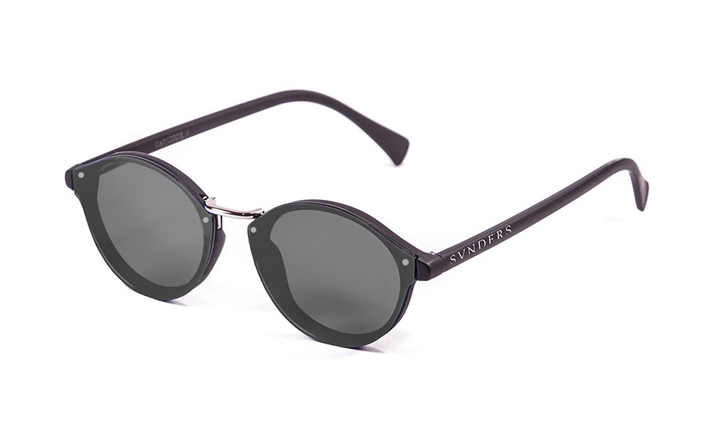 Biarritz - Metal lente plana / preto mate / fumado