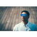 Space flat revo brown lens with metal gold temple