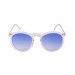 Sunglasses - transparent white/ metal gold temple | SUNPERS 